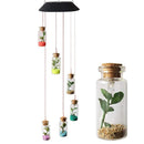 LED Solar Wind Chime Lamp Color Changing Wishing Bottle Hanging Light (A) Newly