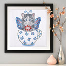 DIY Mosaic Cat Animal Part Drill Special Shape Diamond Painting Kit (YX037)