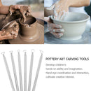 6pcs Pottery Ceramics Tools Aluminum Scraper Clay Sculpting Tool DIY Accessor