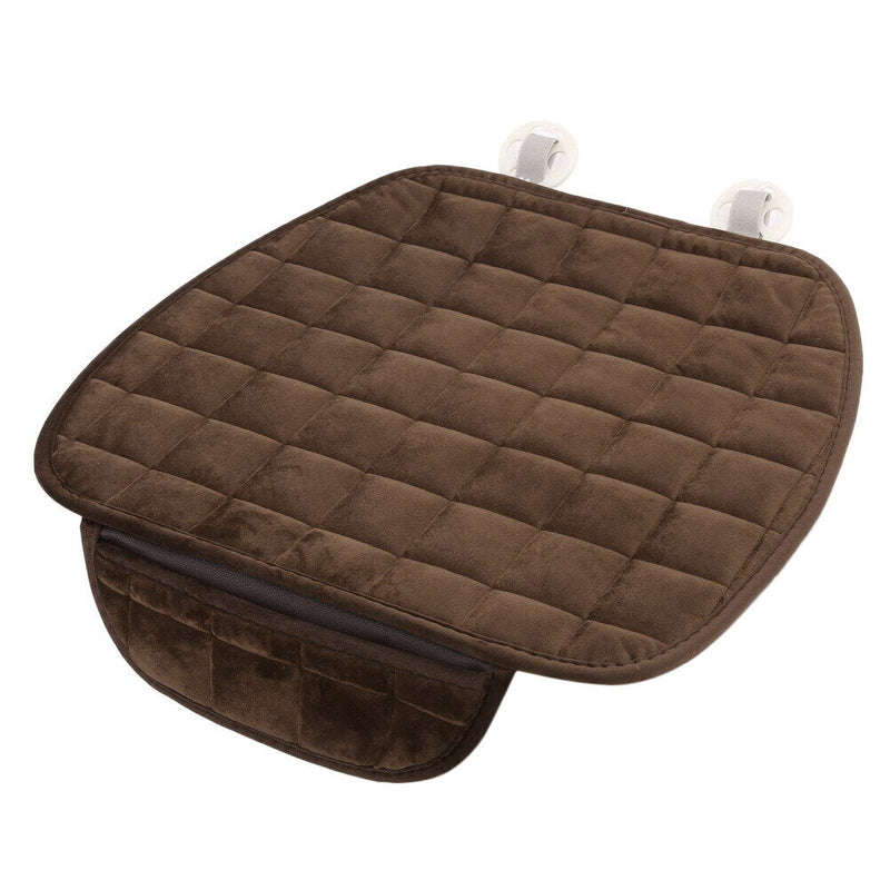 Non Slip Car Seat Cover Warm Plush Seat Protector Mat Pad Cushion (Coffee) Newly