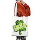 Women Canvas Lucky Leaves Pattern Shoulder Bag Fashion Large Messenger Bag