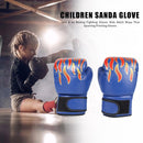 2pcs Breathable Kids Muay Thai Sparring Flame Gloves Punching Boxing Gloves