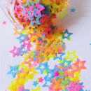 Nail Decoration Color Mixing Hollow Out Glitter Flakes Neon Star Nail Sequins