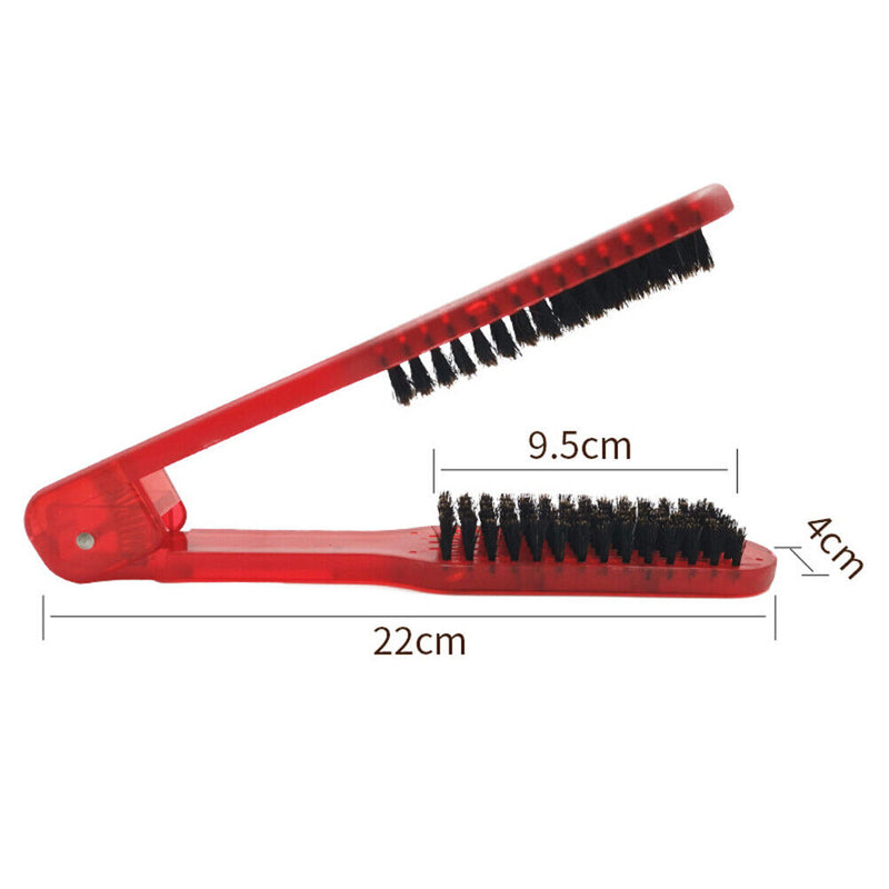 V-Shaped Random Color Splint Comb Transparent Anti-Static Hair Brushes
