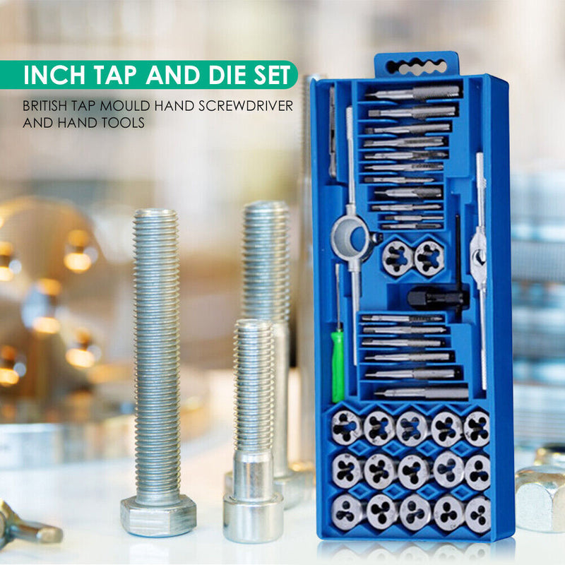 40pcs Tap Die Set Hand Tapping Kit Screw Circular Dies Thread Wrench Set