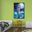 Moon Elf Girl 5D DIY Mosaic Rhinestone Picture Full Round Drill Diamond Paint