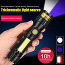 Multifunctional LED Camping UV Lights Outdoor Hiking Emergency Work Flashlight