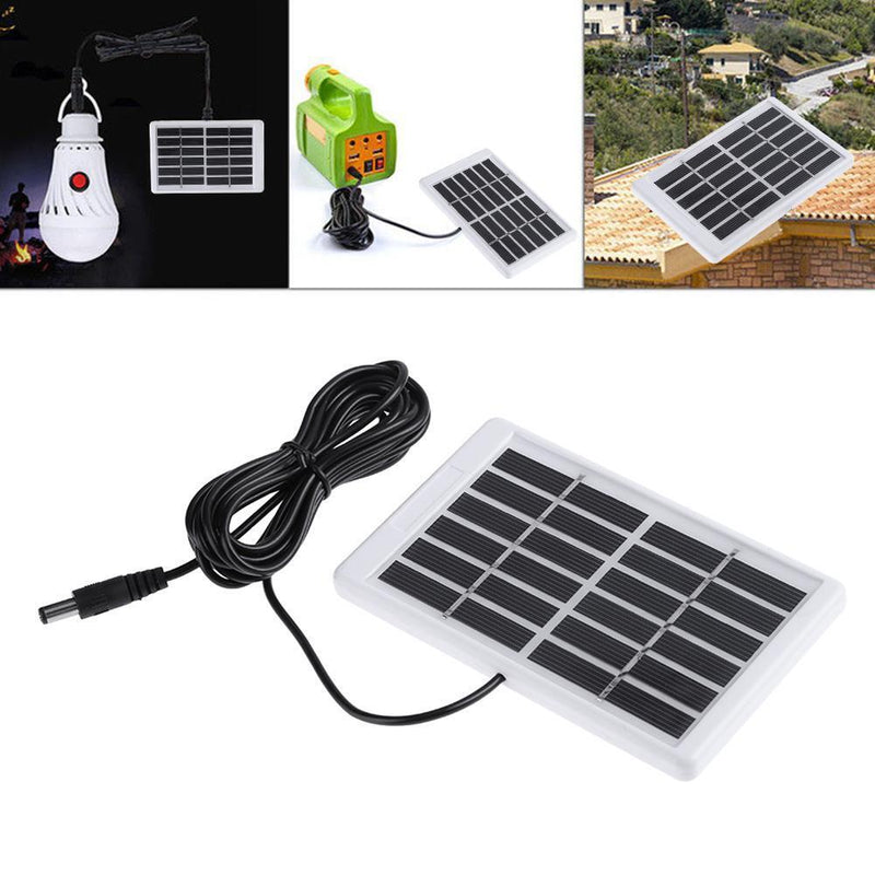 6V 1.2W Solar Panel Polycrystalline DC Interface Plug Cell Battery Charger Newly