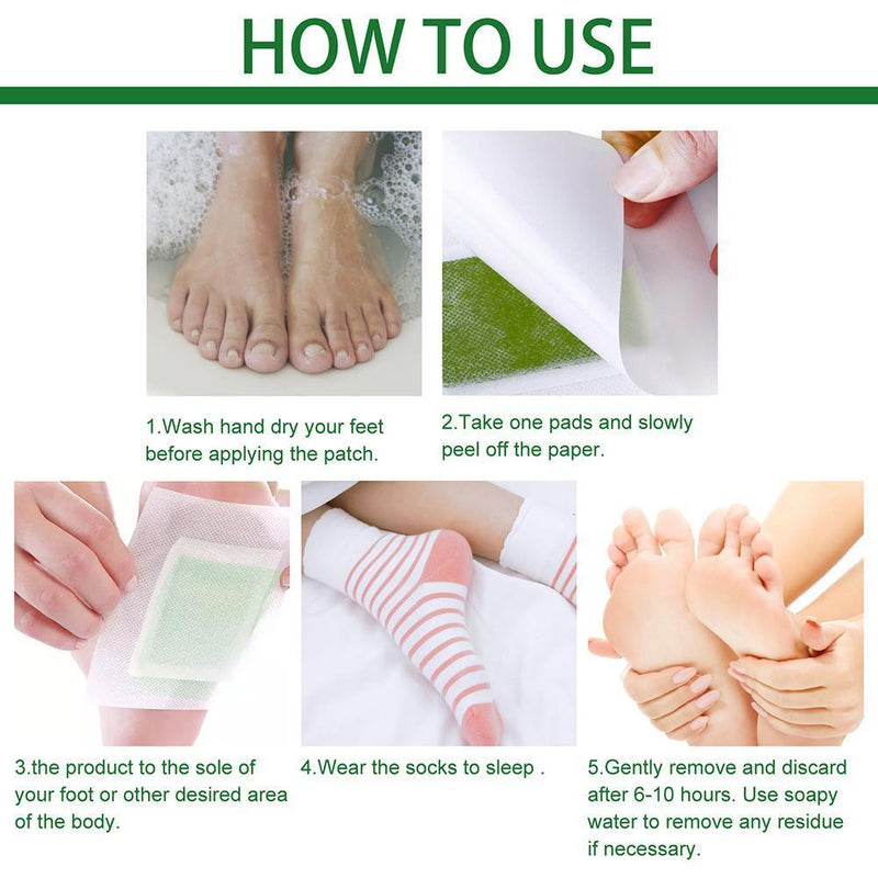 1 Box Foot Patch Foot Pad Improve Sleep Relief Fatigue Pressure (Green Tea)