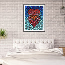 5D DIY Crystal Diamond Painting Love Heart Full Round Drill Mosaic Art Pict