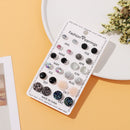 Round Fashion Women Gifts Stud Earring Wedding Exquisite 12 Pairs