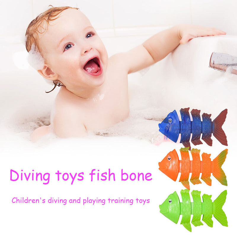 #A 3pcs Swimming Pool Throwing Water Toys Diving Training Game Toys for Summer