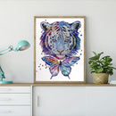5D DIY Special Shaped Diamond Painting Tiger Butterfly Embroidery Kits Wall Art