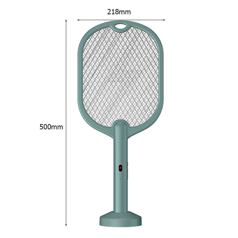 2 in 1 3500V Electric Flies Swatter Mosquito Trap Racket Bug Killer (Green)