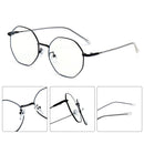 Round Frame Blue Light Blocking Metal Glasses Computer Goggles Gaming Glasses