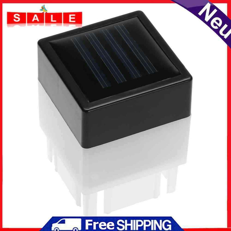 Waterproof Solar Powered LED Light Fence Post Pool Space for Outdoor Border -