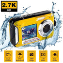 Waterproof Digital Camera 1080P HD 2.4MP Underwater Video Recorder (Blue)