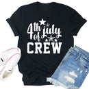 Independence Day Print Letter Tea T-Shirt (Black S)