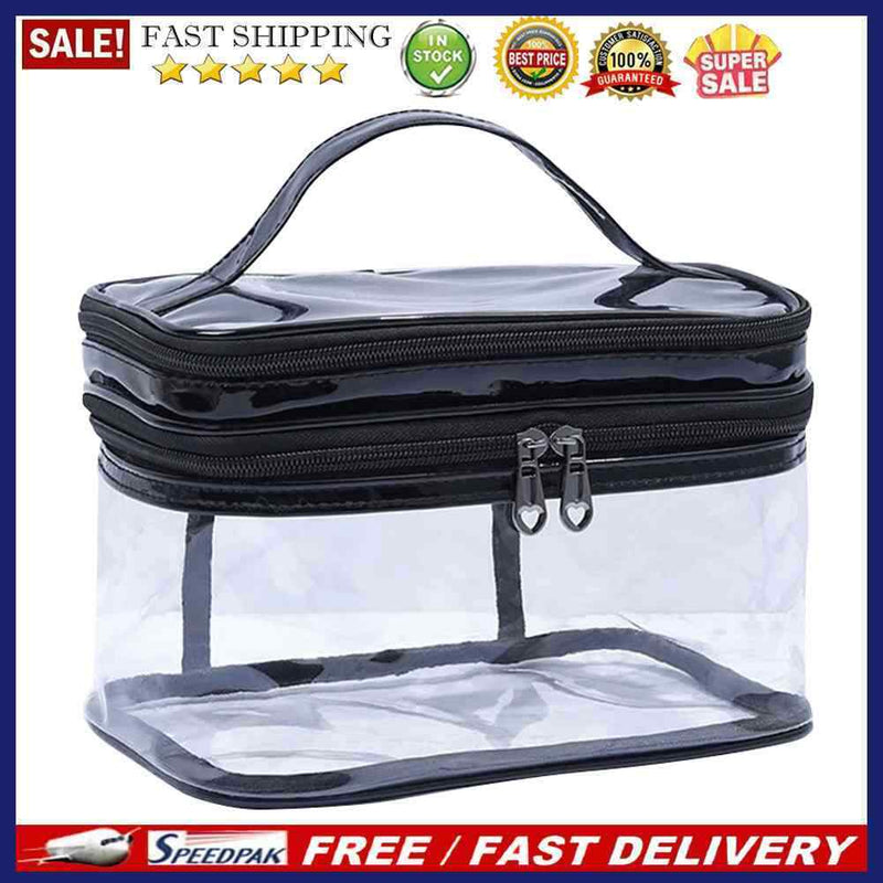 Women Transparent PVC Waterproof Large Cosmetic Bag Waterproof Cosmetic Pouch