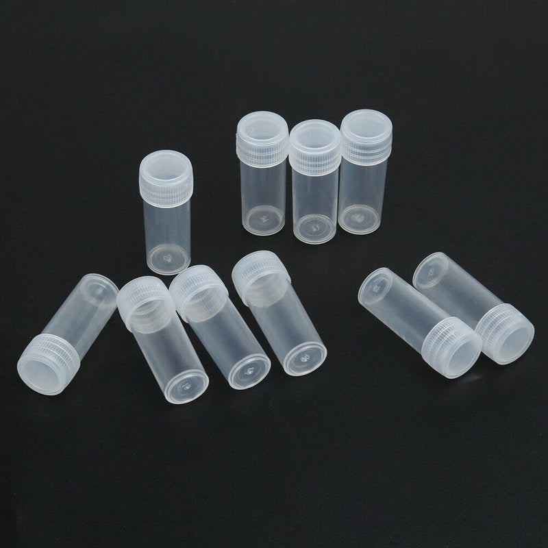 50Pcs 5g Volume Plastic Sample Bottle 5ML Small Bottle Vial Storage Contain