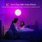 Modern Round LED Wall Lights RGB Remote Lamp Bedroom Decorations (White)