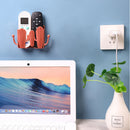 Punch Free Wall Storage Box Remote Control Phone Charging Holder (Red) Newly