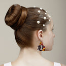 Retro Animal Cow Print Leather Dangle Earrings West Cowboy Ear Hook Jewelry