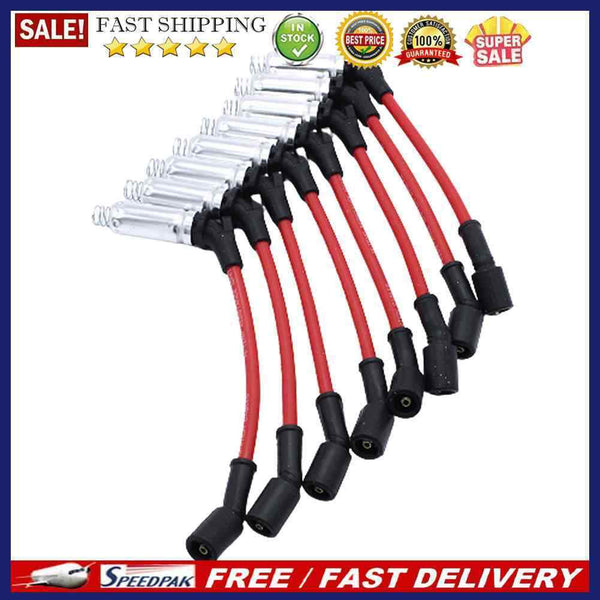 8x Car Engine Spark Plug Ignition Wire Cable Kit for Chevrolet GMC V8 2000-20