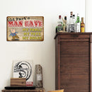 Man Cave Sheet Metal Drawing Metal Painting Tin Wall Home Poster Bedroom Sign