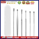 6pcs Ear Wax Picker Stainless Steel Spiral Earpick Wax Remover Ear Cleaning T