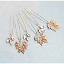 Girls Ornaments Handmade Crystal Leaves Pins Clips Headwear Women Hairpins