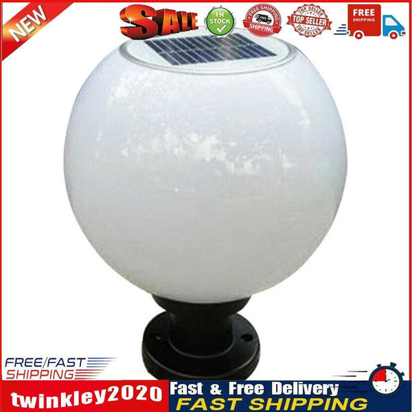LED Solar Power Acrylic Round Ball Light Outdoor Garden Wall Pillar Lamp Newly