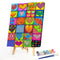 Abstract Hearts Oil Paint By Numbers Kits Canvas Picture Wall Art DIY Craft