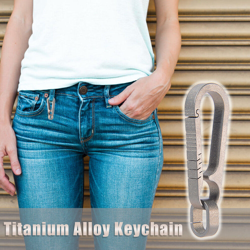 Corrosion Resistance Titanium Alloy Keychain Pendant Portable Backpack Orname