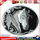 Oval Horse Head Belt Buckle Western Cowboy Buckle Accessory for Men Women Newly