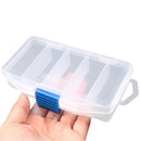 5 Compartments Storage Case Box Transparent Fishing Lure Bait Tackle Boxes