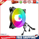 COOLMOON 12cm 5V PWM Cooling Fan Desktop PC Case ARGB CPU Radiator (White)