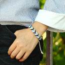Multicolor Weave Rope Bracelet Unisex Retro Ethnic Knitting Charm Bangle Gift
