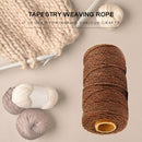 Cotton Rope Twisted String Tapestry Craft Cotton Cord Home Decor (Brown) Newly
