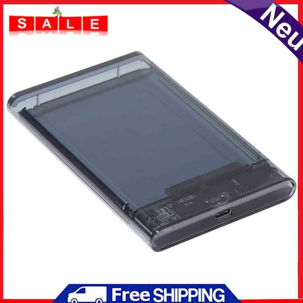 USB 3.1 Type-C Mobile Hard Drive Disk Box 8TB Transparent 2.5"" SATA HDD SSD