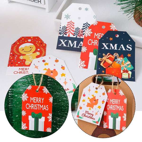 Wrapping Snowflake Christmas Tags Gift Cards Hanging Label Xmas Decorations