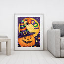 Diamond Painting Halloween Pumpkin Full Round Drill Picture of Rhinestone K