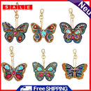 6pcs DIY Butterfly Full Drill Special Shaped Diamond Painting Keychains Pendant