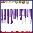 10pcs Ultra Thin Anti Static Flat Head Brush Stainless Steel Comb Styling Too
