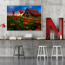 Canvas Painted Oil Paint By Numbers Cabin Flowers Wall Art Modern Bedroom D
