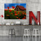 Canvas Painted Oil Paint By Numbers Cabin Flowers Wall Art Modern Bedroom D