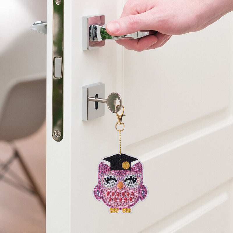 Cartoon Diamond Painting Keychain DIY Luminous Key Ring Pendant (DSK044)