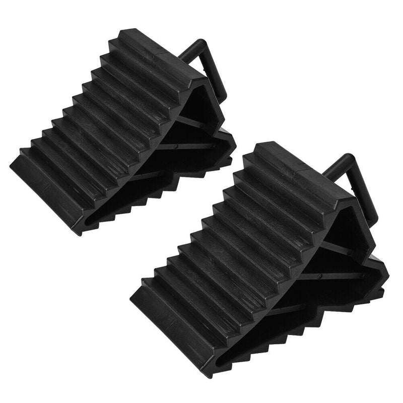 Rubber Wheel Chocks Blocks for Car Trailer Truck RV Camper with Handles 2 P
