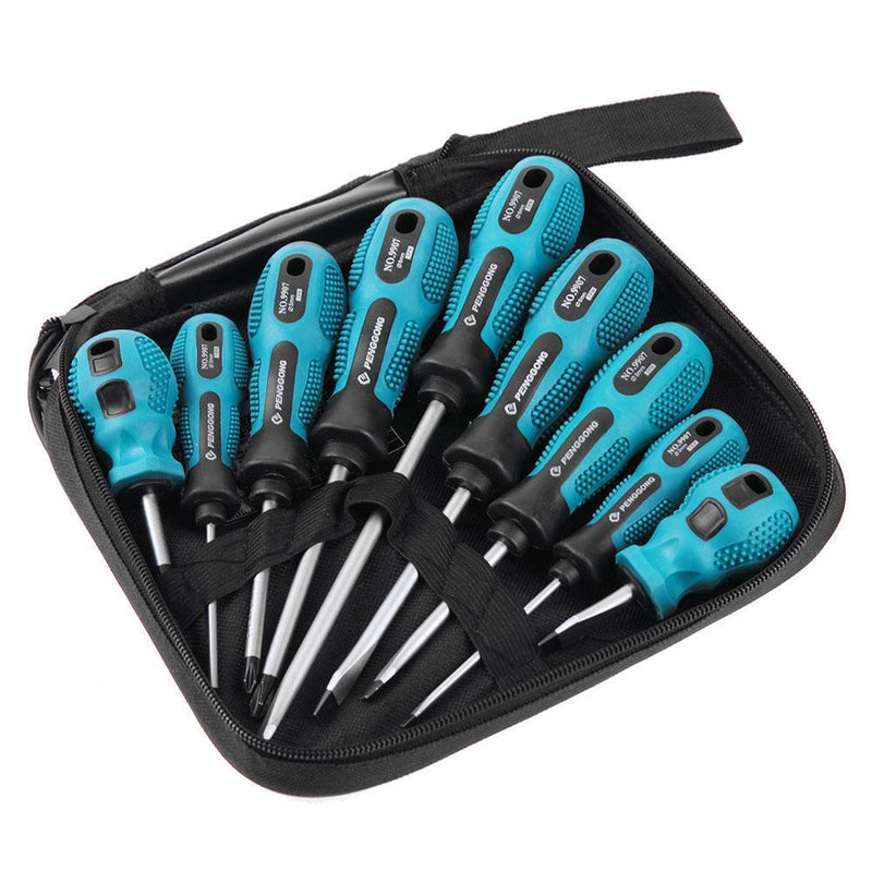 9pcs Useful Screwdriver Set Multi-Bit Tools Screwdrivers Home Repair Kit Newly