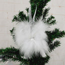 Festival Christmas Tree Hanging Xmas Ornament Star White Feather Pendant